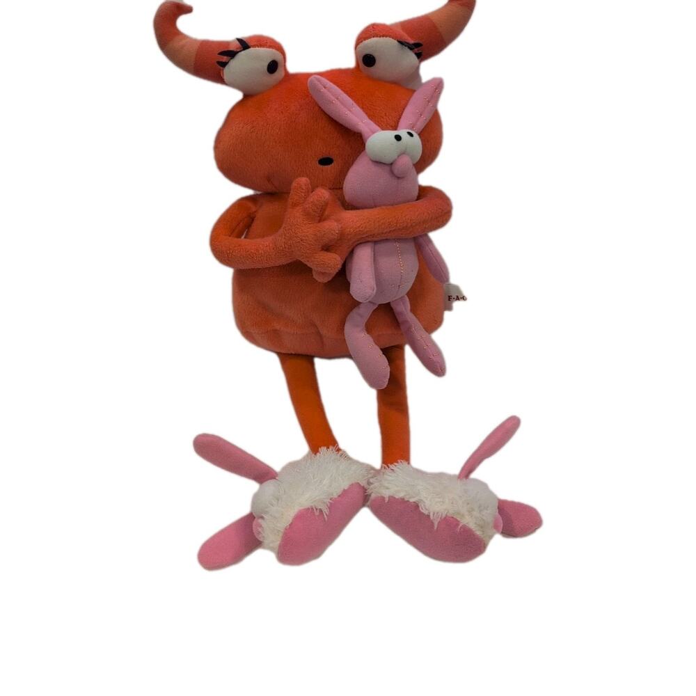 Fao Schwarz Plush Pink Pip 'Not So Scary Monsters' 19' - Picture 3 of 7